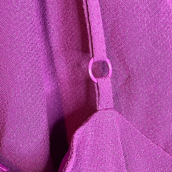 Steve Madden Tarin Dress L Orchid Purple Asymmetric Hem Slip Midi NWT - Picture 8 of 13